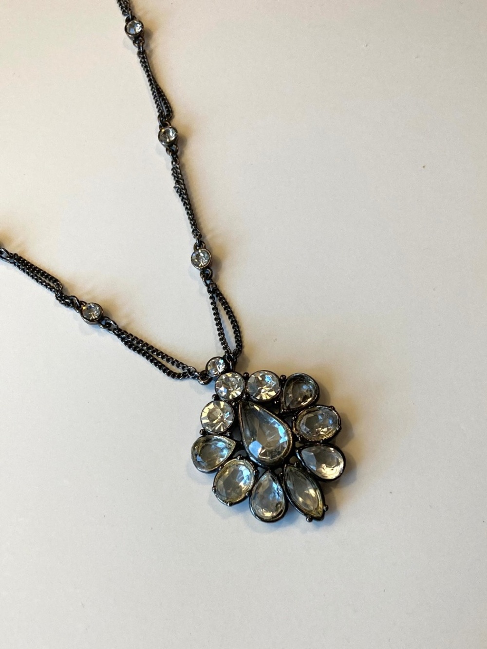 Rhinestone Pendant and Chain